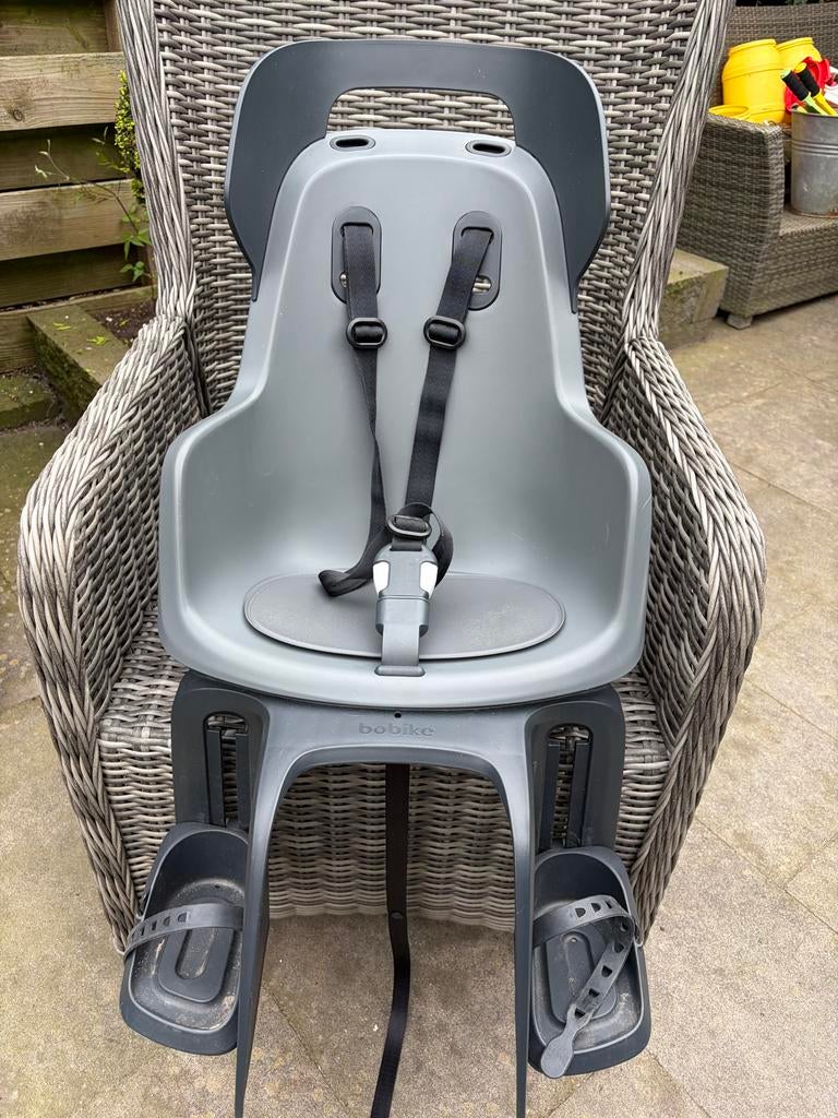 Bobike fietsstoeltje voorop, Ophalen, Gebruikt, Voorzitje, Voetsteuntjes