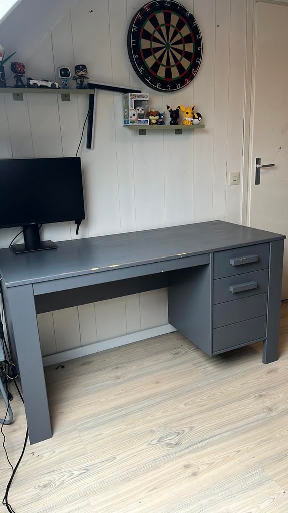 Woood Dennis bureau grijs, Ophalen, Gebruikt, Grijs