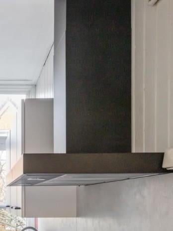 Zwarte afzuigkap 90 cm breed, Witgoed en Apparatuur, Afzuigkappen, Ophalen, Wandschouwkap