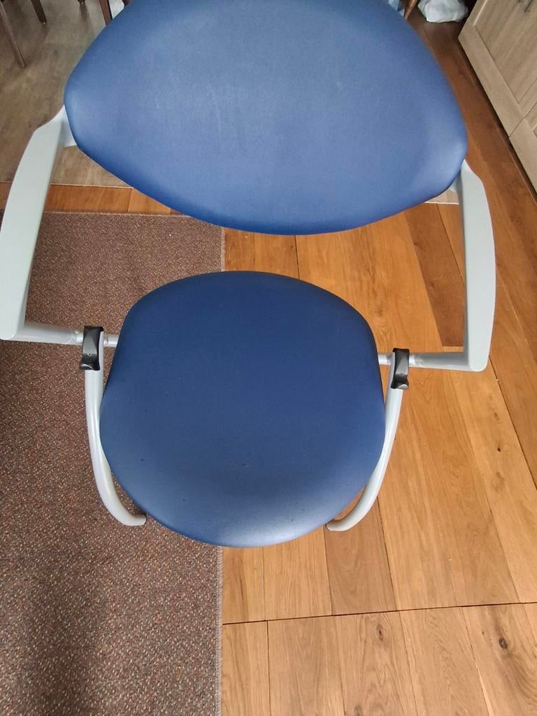 Vepa stoel, Huis en Inrichting, Stoelen, Ophalen, Gebruikt, Blauw, Metaal