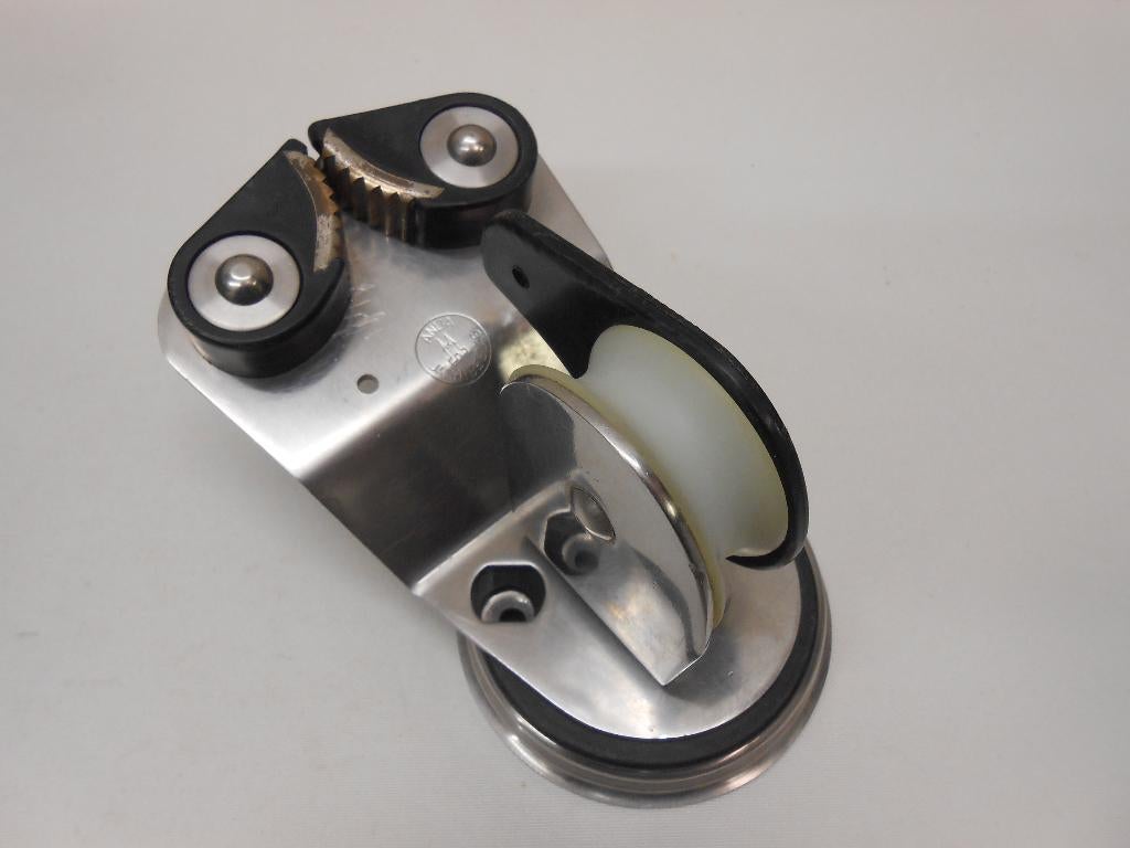 Grootschootblok + klem, voetblok, 1-schijfs, tot 13 mm lijn, Watersport en Boten, Accessoires en Onderhoud, Ophalen of Verzenden