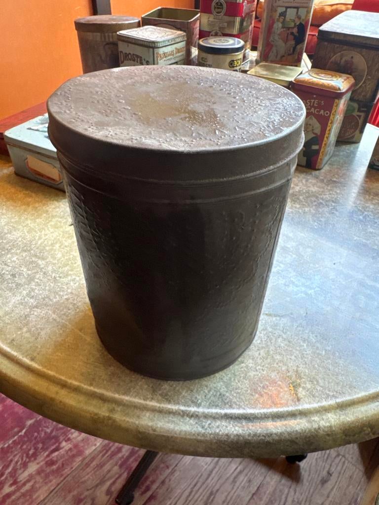 Vintage blikken bus voor koffie of cacao, Verzamelen, Ophalen of Verzenden, Gebruikt, Koffie, Overige merken