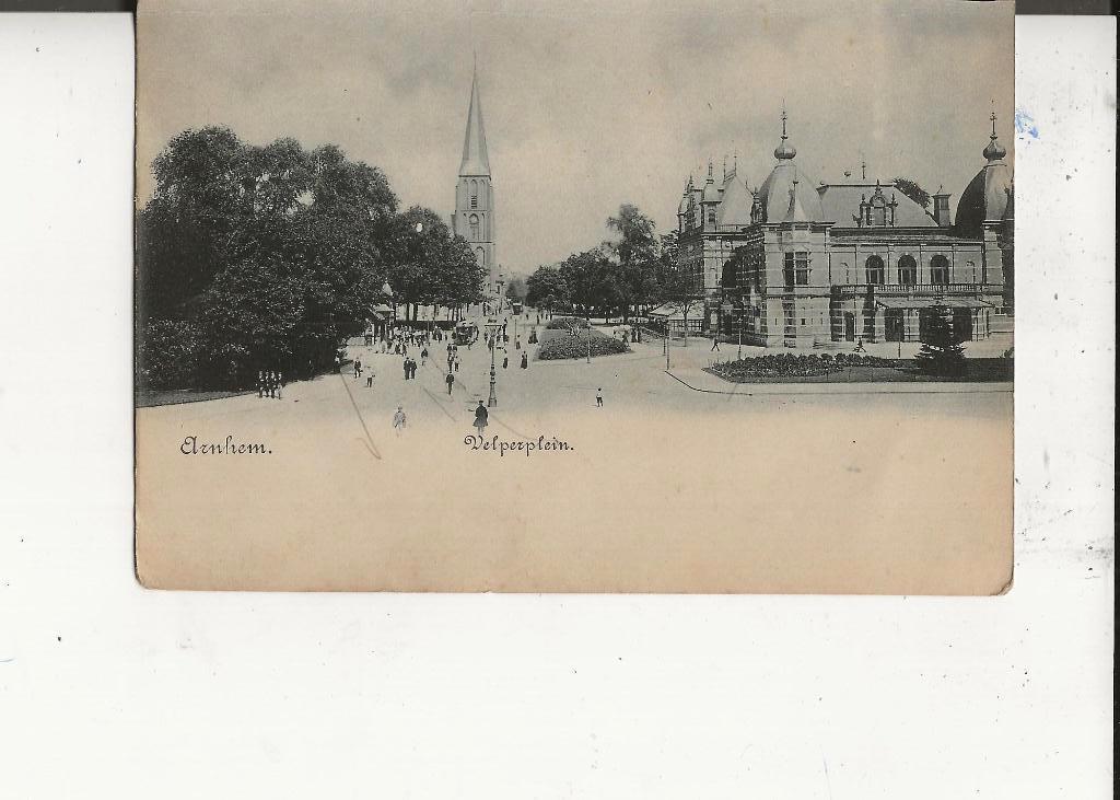 Arnhem Velperplein  1900, Ophalen of Verzenden, Voor 1920, Ongelopen, Gelderland