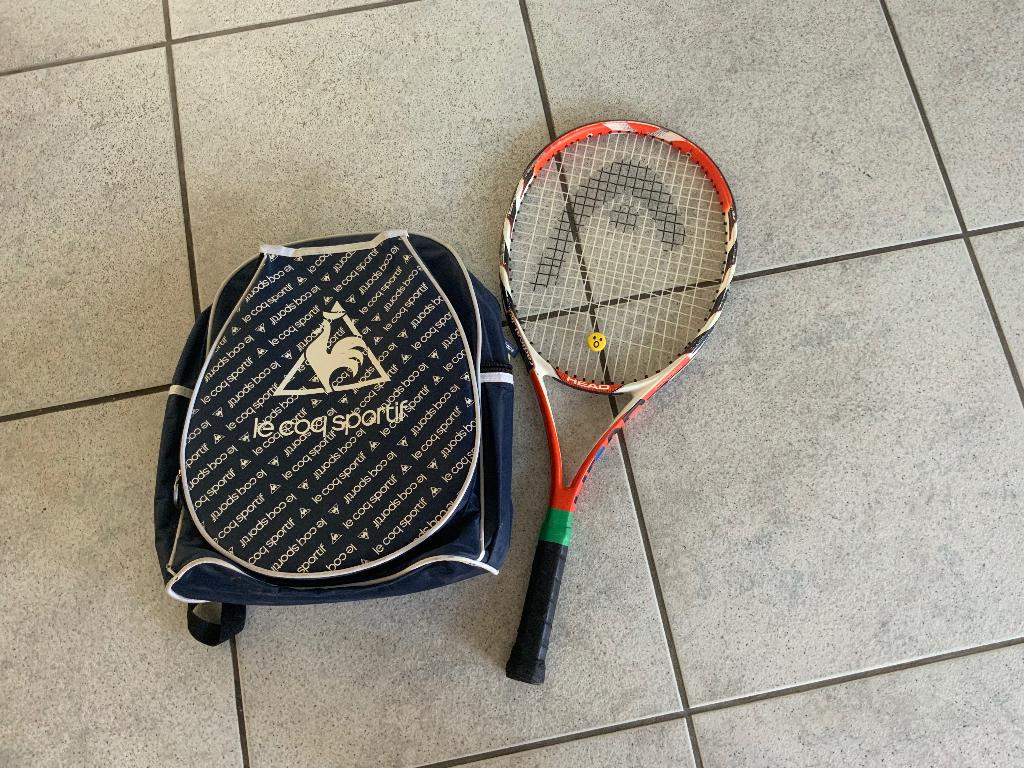 Tennisracket met tas, Ophalen, Gebruikt, Racket, Head