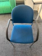 4 stoffen stoelen kleur blauw, Ophalen, Gebruikt, Blauw, Twee