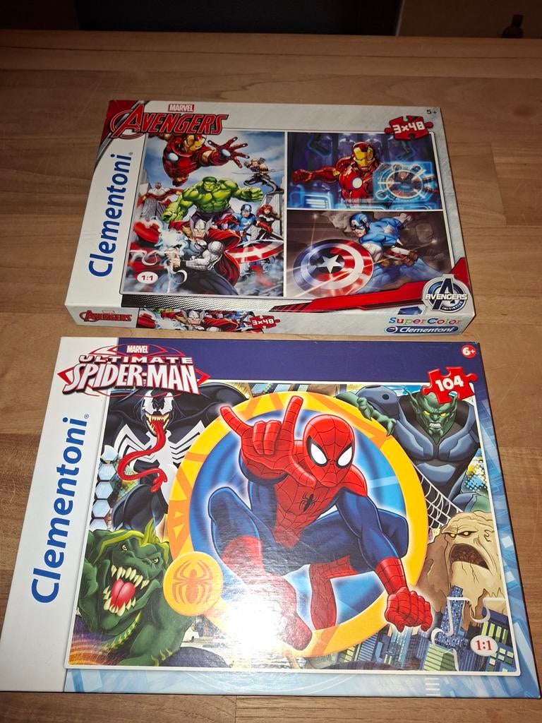Marvel Avengers & Spider-Man Puzzels - Clementoni, Ophalen of Verzenden, Meer dan 50 stukjes, Gebruikt, 6 jaar of ouder