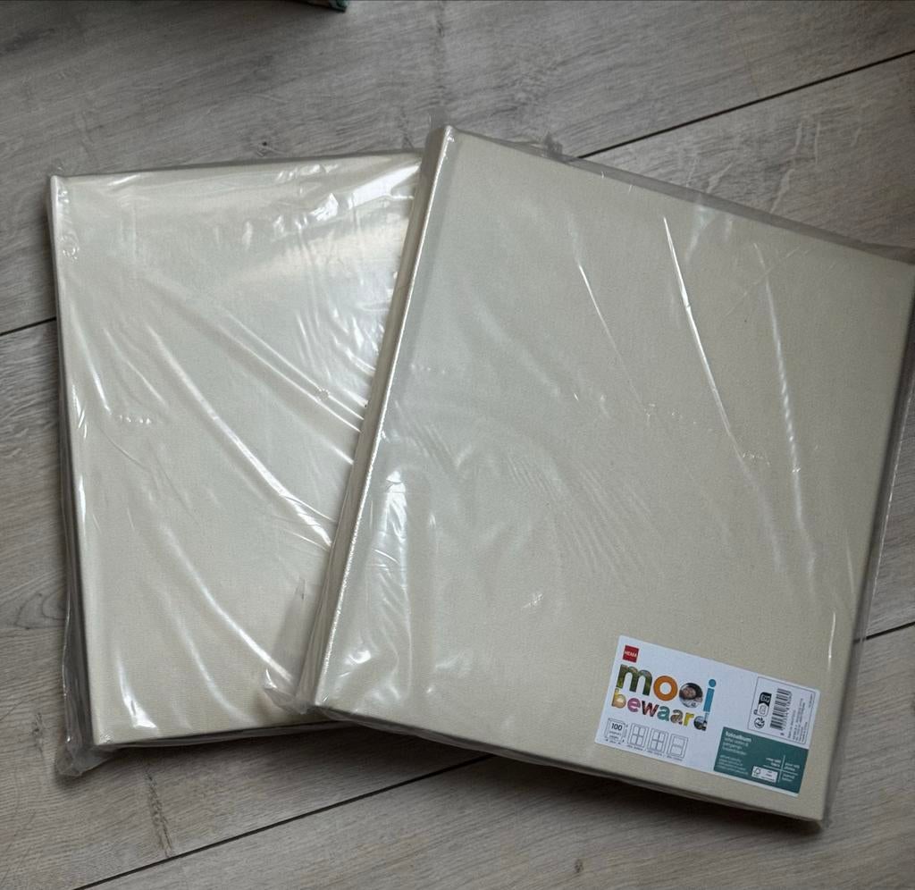 HEMA fotoboek 32.5x29 linnen ecru 100 blz. Nieuw, Ophalen, Nieuw, Fotoalbum