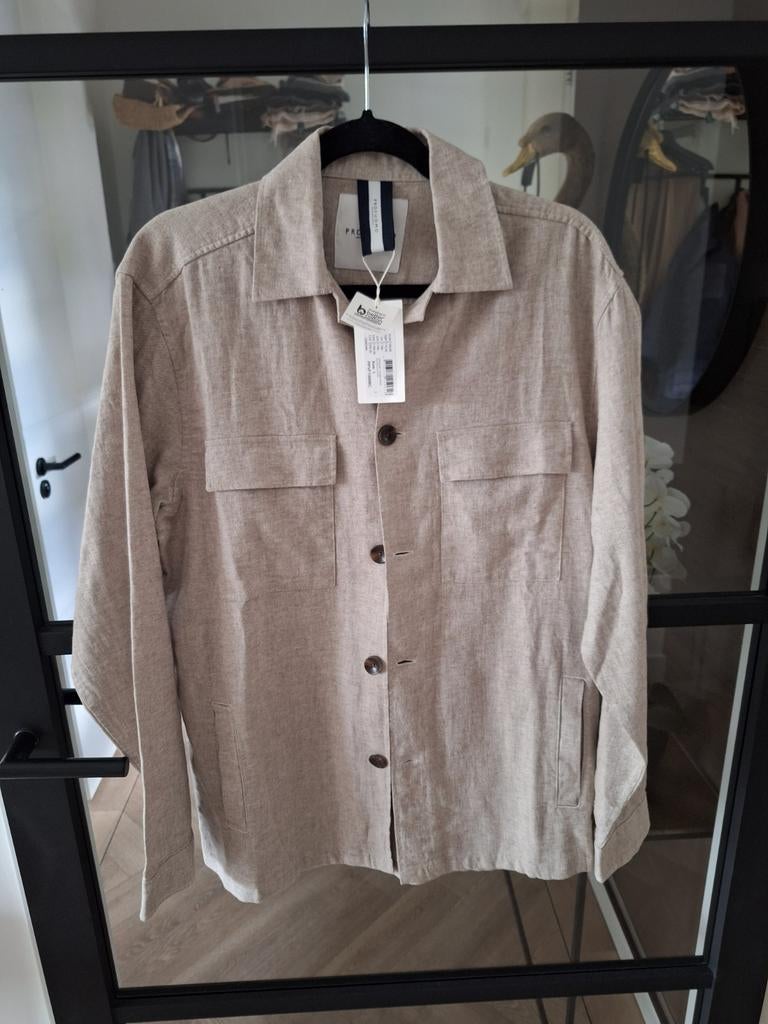 Profuomo nieuw overshirt, Kleding | Heren, Kostuums en Colberts, Ophalen of Verzenden, Nieuw, Maat 52/54 (L), Beige