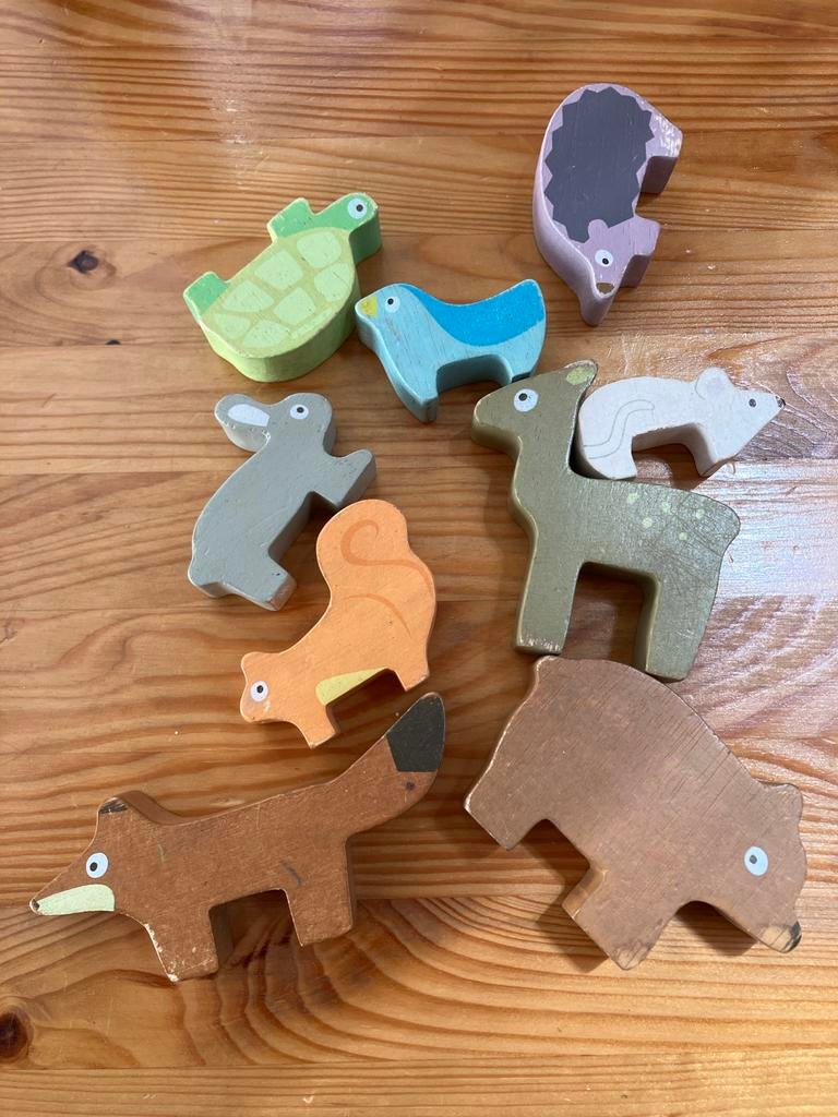 Houten stapeldieren - speelgoed, Kinderen en Baby's, Speelgoed | Houten speelgoed, Ophalen of Verzenden, Gebruikt, Overige typen