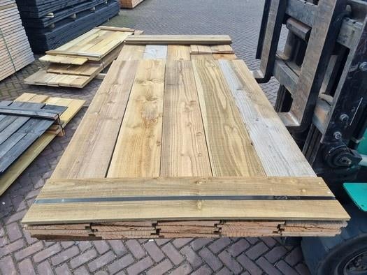 6.92 m2 Zweeds rabat - Douglas - geïmpregneerd - nr: tp644, Ophalen, Nieuw, 180 tot 250 cm, Planken