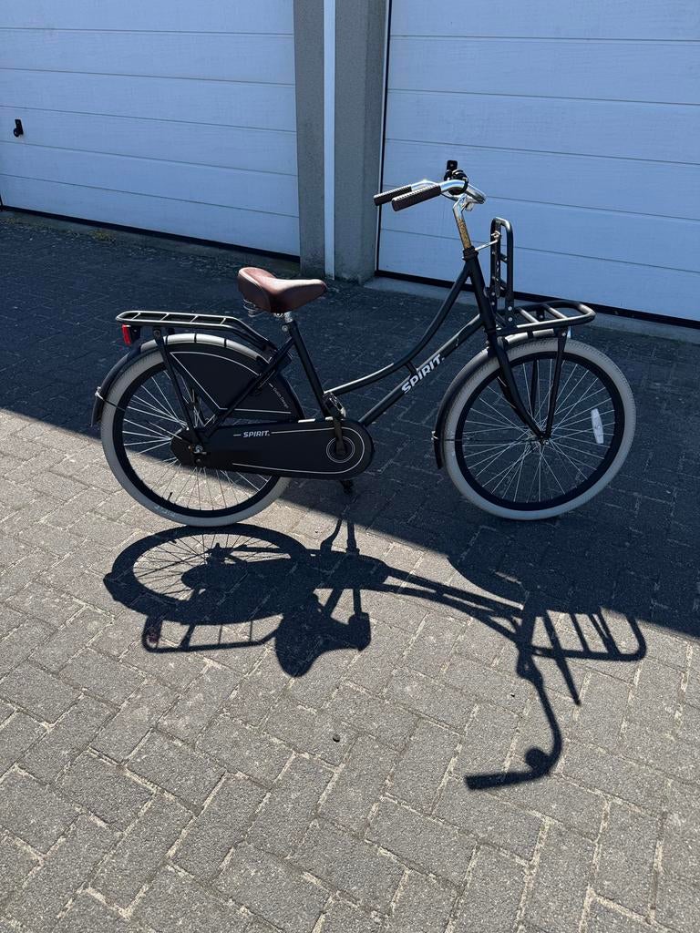 Spirit Kinderfiets 24 inch - Stoere Zwarte Transportfiets, Fietsen en Brommers, Ophalen, Gebruikt, Terugtraprem, Spirit