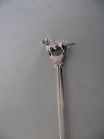 verzilverd lepeltje teckel 10,5 cm 3D Douwe Egberts 90 1970, Ophalen of Verzenden