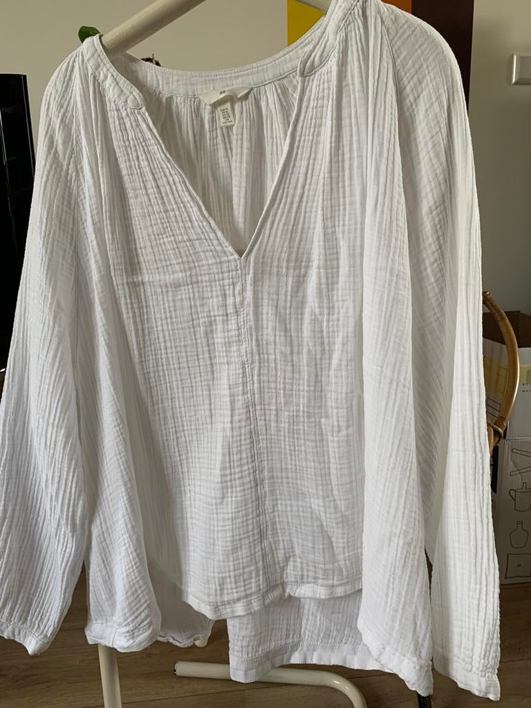 Ibiza strandshirt, Kleding | Dames, Blouses en Tunieken, Ophalen of Verzenden, Gedragen, Maat 46/48 (XL) of groter, Wit