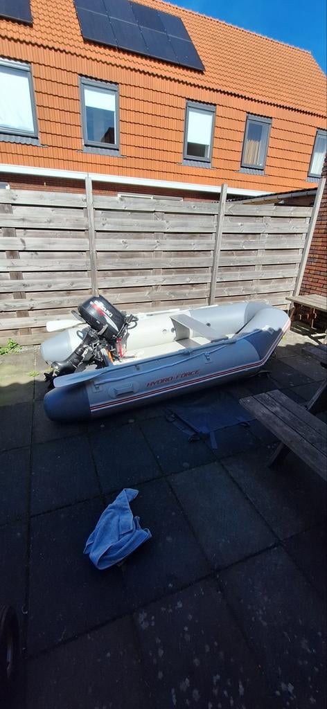 Hydro force 280 met 4 pk 4 takt, Watersport en Boten, Rubberboten, Airdeck, Zo goed als nieuw, Benzine, Minder dan 70 pk