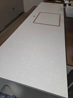 Ikea aanrechtblad wit lichtgrijs steenpatroon nieuw, Ophalen, Wit, Enkelwandige keuken