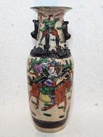 Antieke Chinese vaas Nanking krijgers China keramiek 20 cm, Ophalen of Verzenden