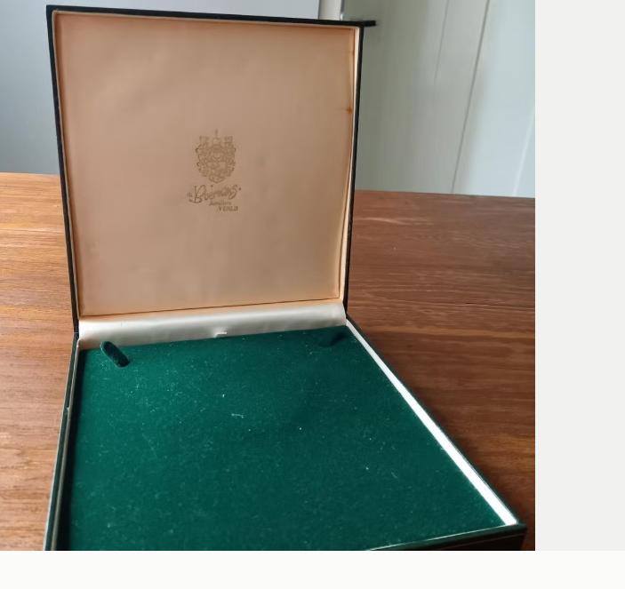 Vintage sieradendoos juwelier Boermans Venlo, Sieraden, Tassen en Uiterlijk, Ophalen of Verzenden, Overige materialen, Ring