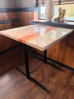 Tafel/bijzettafel marmeren natuursteen blad, Huis en Inrichting, Tafels | Bijzettafels, Vierkant, Ophalen of Verzenden, Zo goed als nieuw