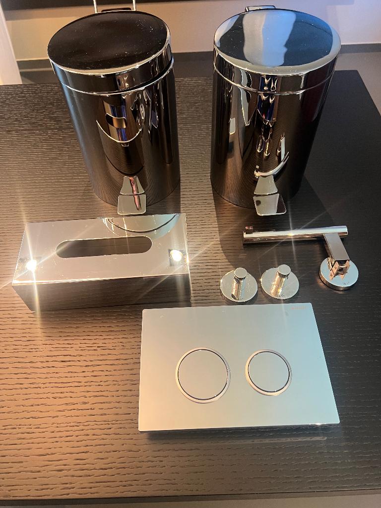 badkamer accessoires in chroom, Ophalen, Nieuw, Overige kleuren, Overige typen