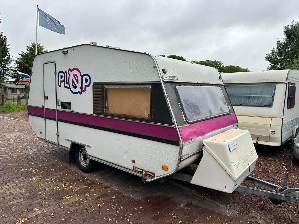 Solifer Artic 45 T festival caravan met 6 slaapplekken, Solifer, Omvormbare zithoek, Bedrijf, Luifel