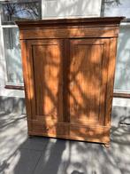 Grote landelijk brocante grenen houten meidenkast, Ophalen, Gebruikt, Met deur(en), 200 cm of meer