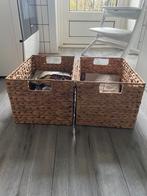 Set van 2 rieten manden decorative basket 32x23x19, Ophalen, Gebruikt, Mand, Riet