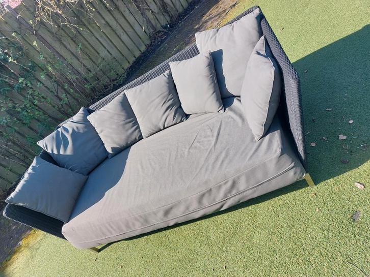 Zwarts Tuin Loungebank - Fantastische Chill Bank, Tuin en Terras, Tuinsets en Loungesets, Gebruikt, Loungeset, Overige materialen
