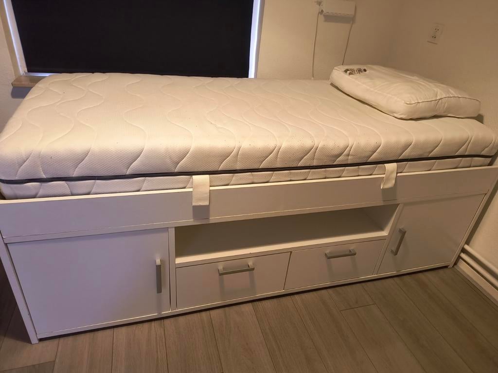 Bed (kajuitbed)+ matras, Ophalen, Gebruikt, 90 cm, Eenpersoons