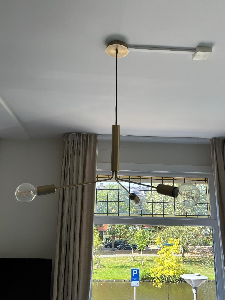 Hanglamp, messing, Frandsen, Ophalen, Zo goed als nieuw, Metaal, Minder dan 50 cm