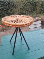 Vintage design Rohe Noordwolde rotan krukje, Ophalen, Gebruikt, Overige materialen