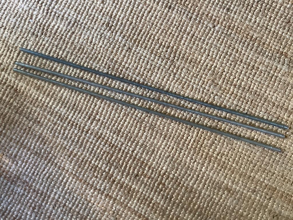 Draadeind M12, 3 x 90 cm, Doe-het-zelf en Verbouw, IJzerwaren en Bevestigingsmiddelen, Ophalen, Zo goed als nieuw, 50 tot 100 mm