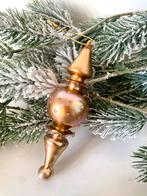 Glazen kerstbal brons , koper pegel, Diversen, Kerst, Ophalen of Verzenden