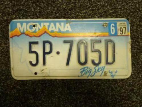 Kentekenplaat licenseplate Montana Big Sky Reliëf 1 USA, Verzamelen, Automerken, Motoren en Formule 1, Gebruikt, Auto's, Verzenden