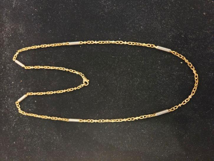 14 k gouden monte carlo ketting 26,8 gram 65 cm, Sieraden, Tassen en Uiterlijk, Kettingen, Nieuw, Goud, Goud, Ophalen of Verzenden