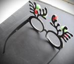 Kerstbril~Kerst Bril~Zilver kleur~Hertengewei~Feestbril, Diversen, Kerst, Ophalen of Verzenden, Zo goed als nieuw