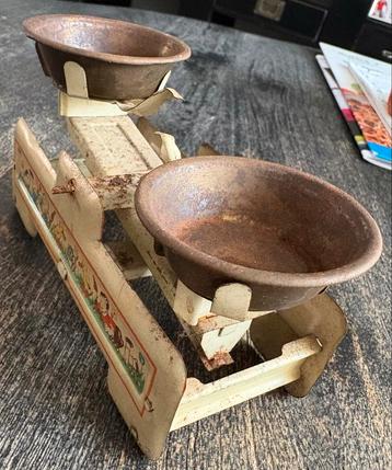 Vintage Blikken Speelgoed Weegschaal - Decoratief Item beschikbaar voor biedingen