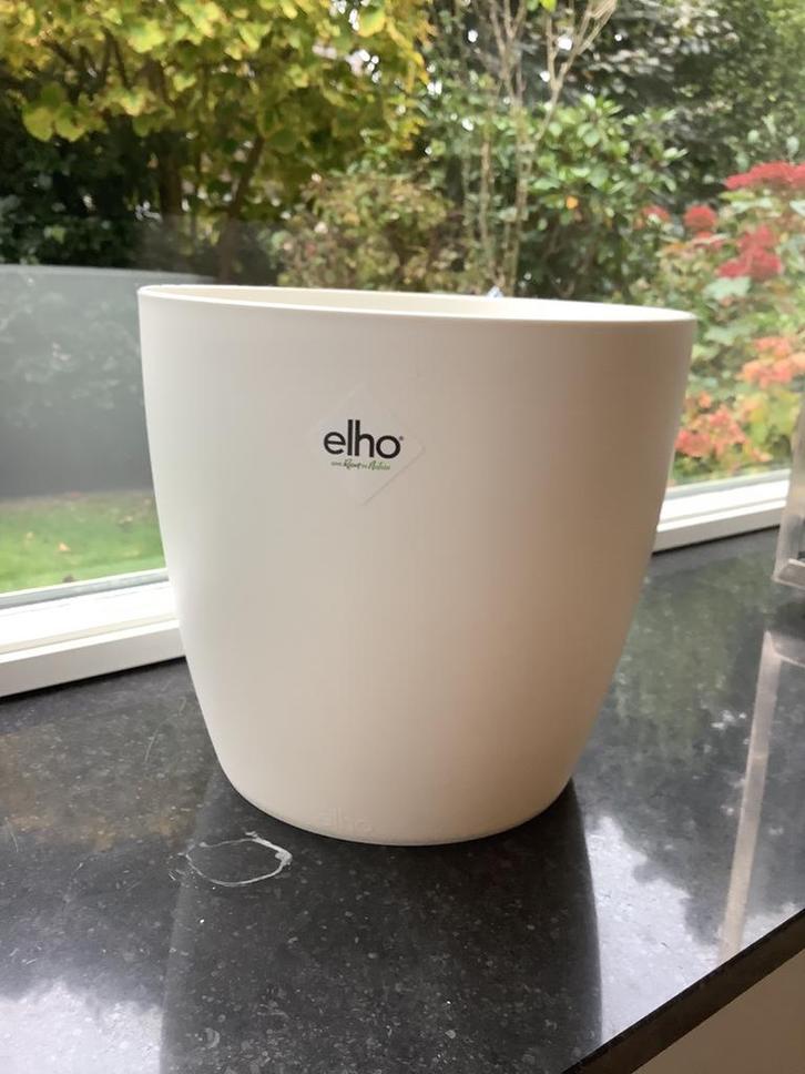 Elho brussels bloempot wit hoog en doorsnee 22 cm nieuwstaat, Tuin en Terras, Bloempotten, Nieuw, Kunststof, Minder dan 40 cm