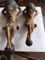 2x antieke houten atlas, Antiek en Kunst, Antiek | Klokken, Ophalen