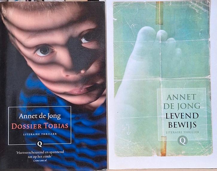 2 x Annet de Jong. Levend bewijs/Dossier Tobias, Boeken, Thrillers, Zo goed als nieuw, Ophalen of Verzenden