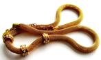 Prachtige vintage AdF ketting met kristal goud verguld, Ophalen, Zo goed als nieuw, Goud, Met kristal