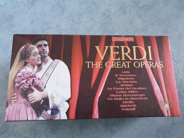 Verdi - The great Opera's (25 cd's), Cd's en Dvd's, Cd's | Klassiek, Zo goed als nieuw, Opera of Operette, Romantiek, Boxset, Ophalen of Verzenden