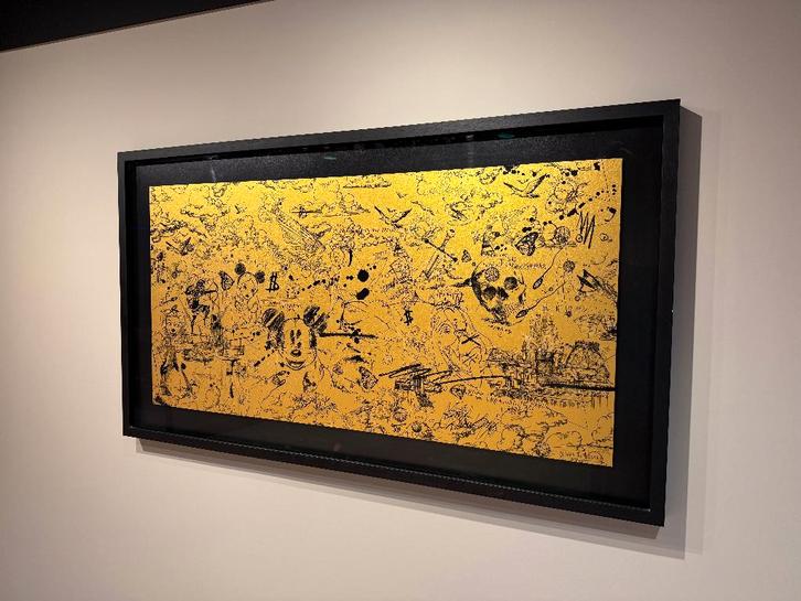 Joseph Klibansky Over The Rainbow Gold/Black, Antiek en Kunst, Kunst | Schilderijen | Modern, Ophalen