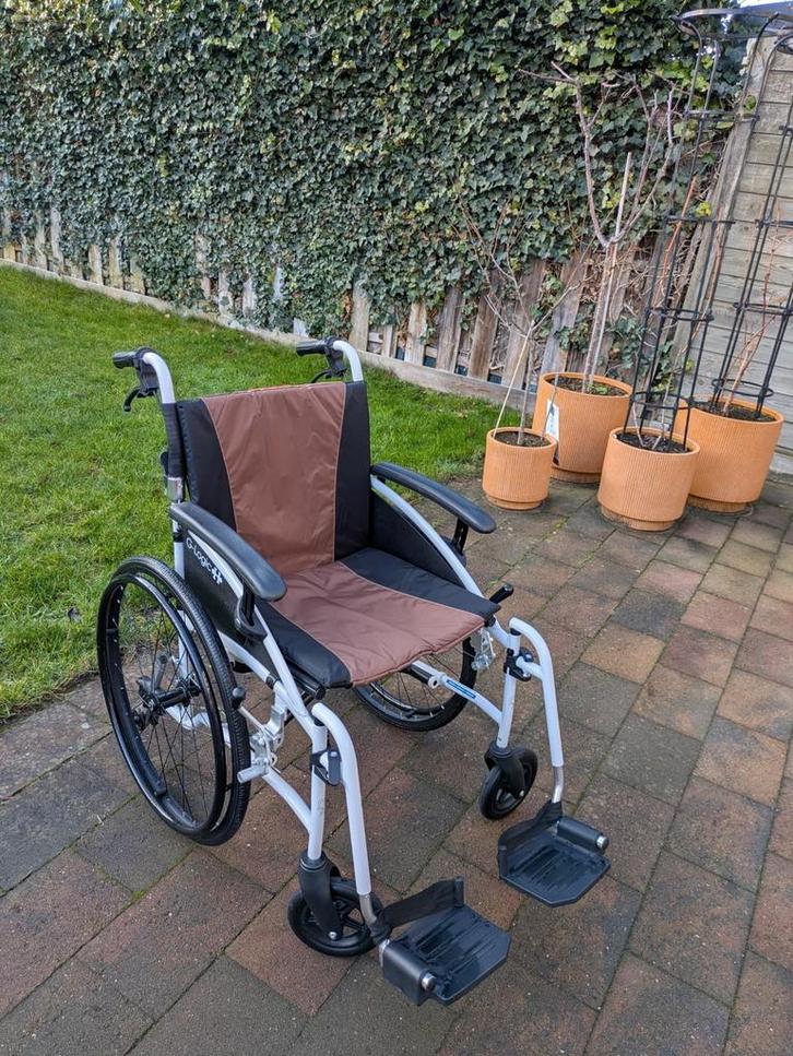 Lichtgewicht Excel G-Logic Rolstoel ZGAN, Diversen, Rolstoelen, Zo goed als nieuw, Duwrolstoel, Inklapbaar, Ophalen