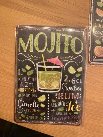 Metaal bord mojito mancave beschikbaar voor biedingen
