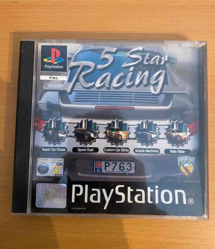 5 star racing, Spelcomputers en Games, Games | Sony PlayStation 1, Zo goed als nieuw, Racen en Vliegen, 3 spelers of meer, Vanaf 3 jaar