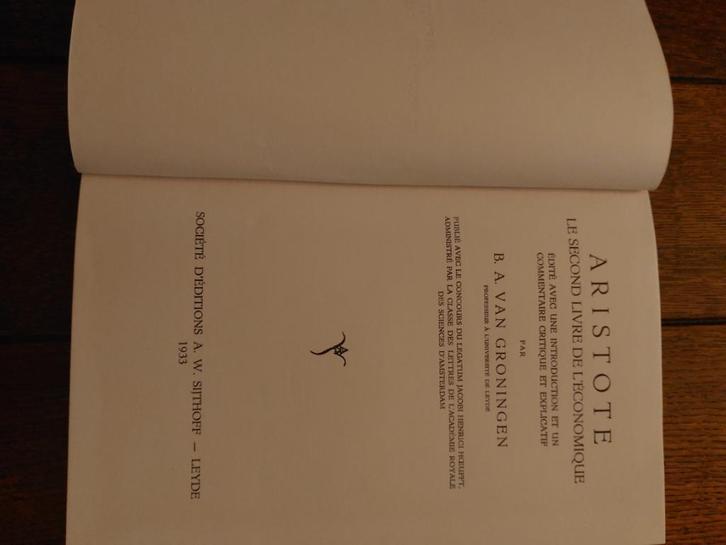 B.A. van Groningen: la composition littéraire + Aristote, Boeken, Wetenschap, Gelezen, Geesteswetenschap, Ophalen of Verzenden