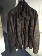 Bruin leren jas, Ophalen of Verzenden, Gedragen, Maat 48/50 (M), Bruin