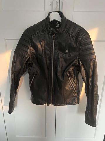 Prachtige zachtleren bikerjacket leren jas xs Gstar beschikbaar voor biedingen