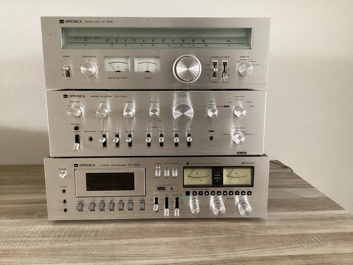 Optonica set in uitstekende staat, Audio, Tv en Foto, Stereo-sets, Zo goed als nieuw, Cassettedeck, Overige merken, Losse componenten