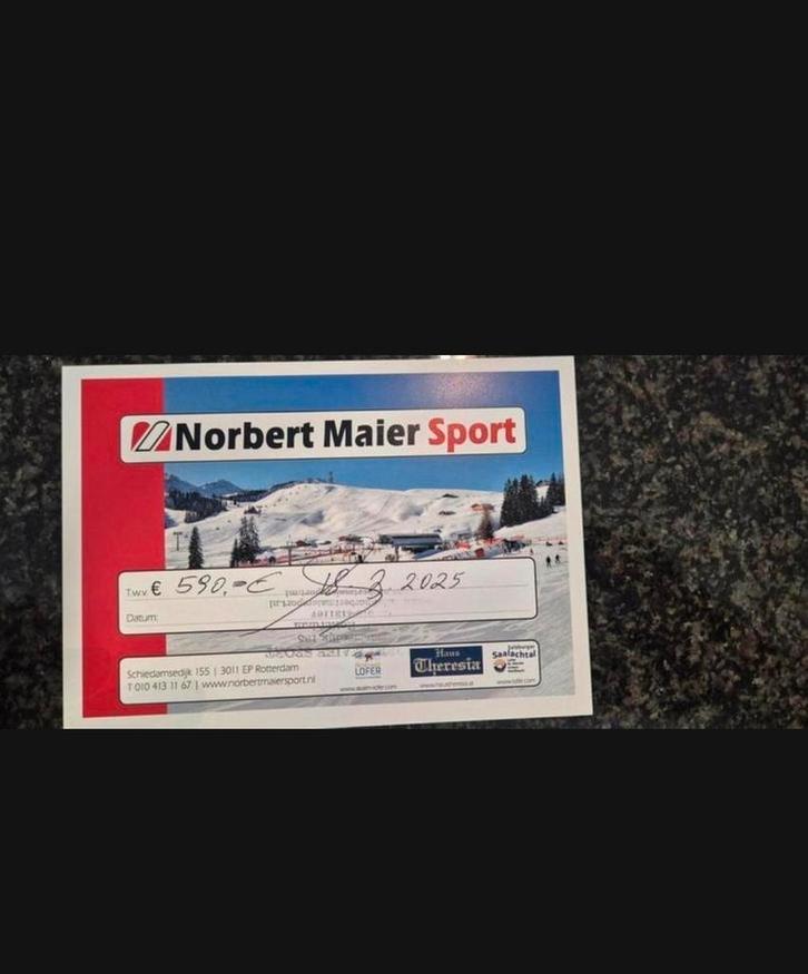 Ter overname tegoedbon Norbert Maier Rotterdam, Tickets en Kaartjes, Kortingen en Cadeaubonnen, Eén persoon, Warenhuis- of Winkelbon